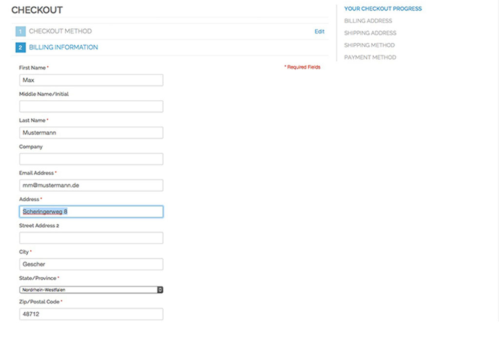 Checkout-Adressprüfung für Magento Screenshot