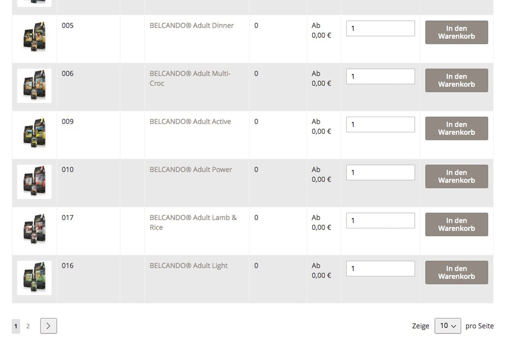 Magento 2 B2B FastGridView Screenshot