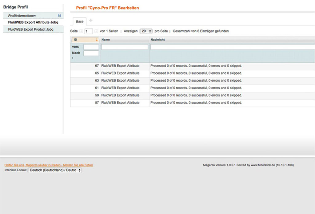 Magento 1 Store Sync Screenshot
