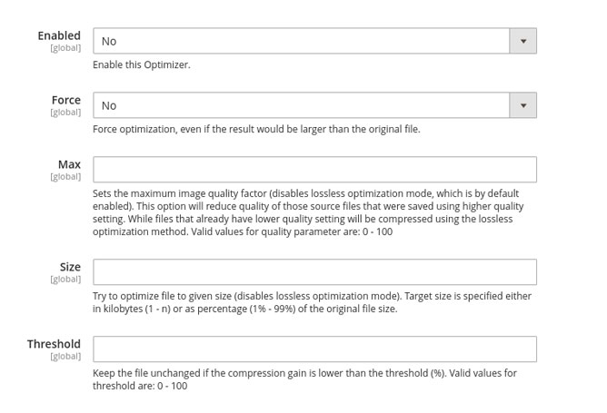 Magento 2 ImageOptimizer (Load time optimisation) Screenshot