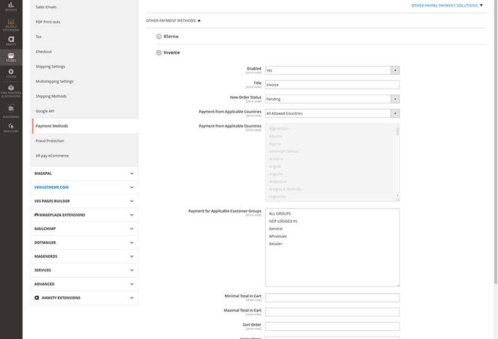 Magento 2 Invoice Payment Rechnungskauf Screenshot