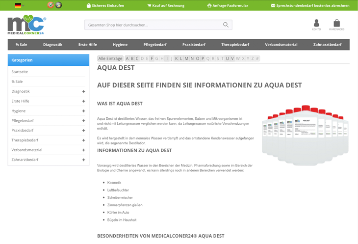 Magento 2 Glossar / Glossary Screenshot