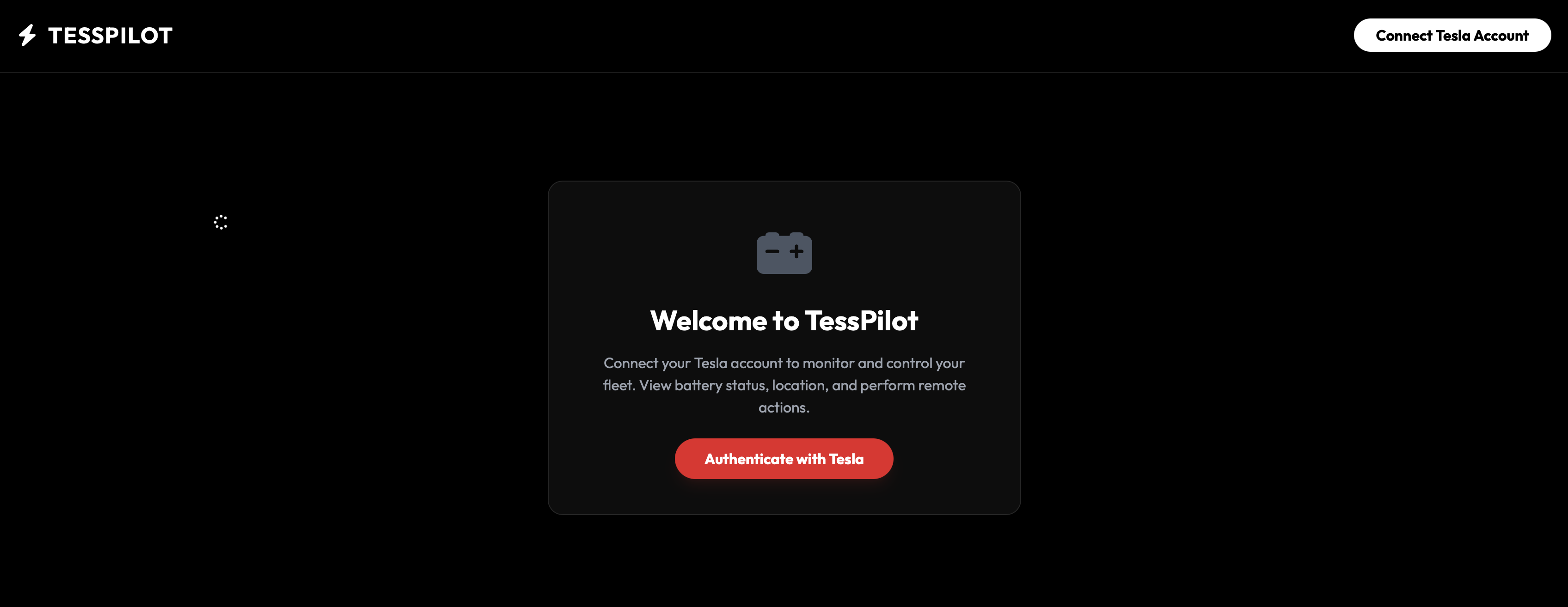 Tesspilot - Tesla Dashboard für Fahrzeug- und Flottenveraltung Screenshot